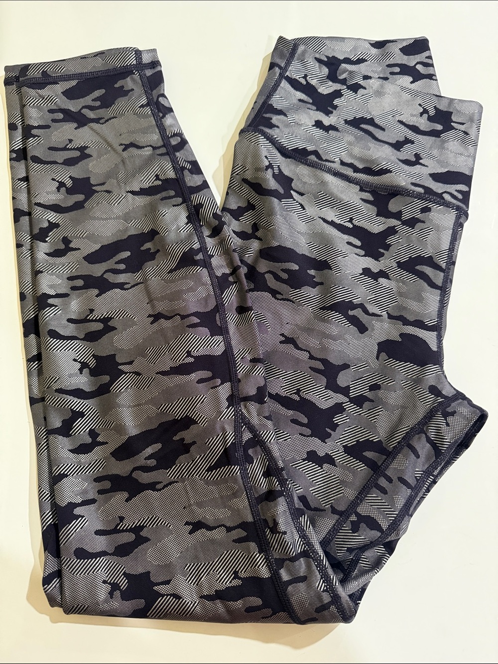 ZYIA Navy & Charcoal Camo High-Rise Leggings yoga pants workout pants size 12